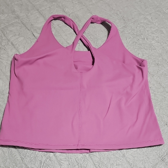 SPANX Pink Crossback Sports Crop - Picture 3 of 3
